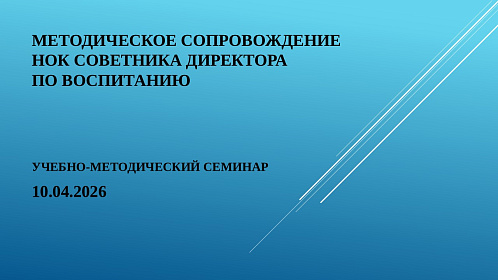 Состоялся семинар для советников директора по воспитанию